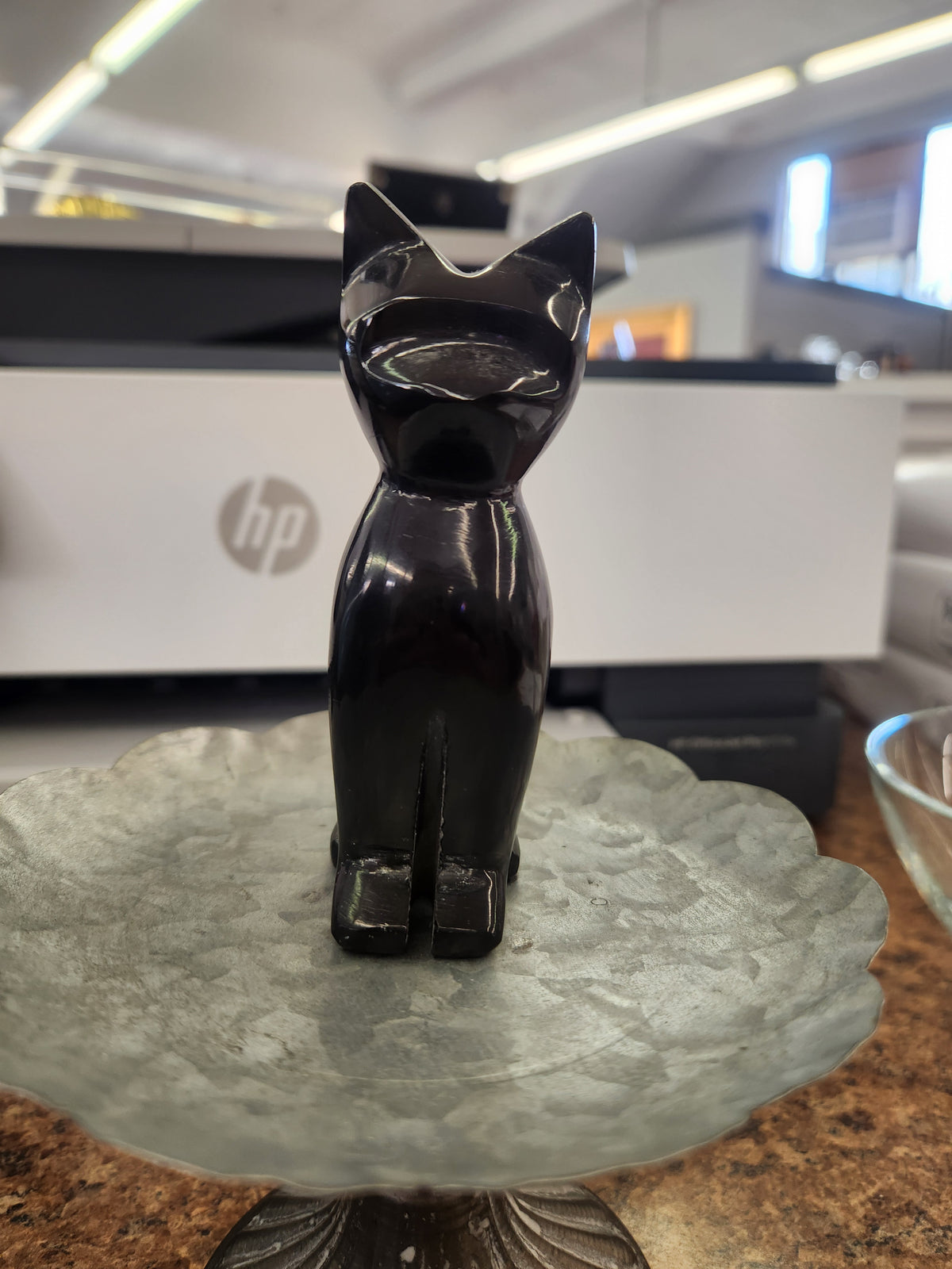 Onyx Cat Crystal Statue- Big Fat Magick