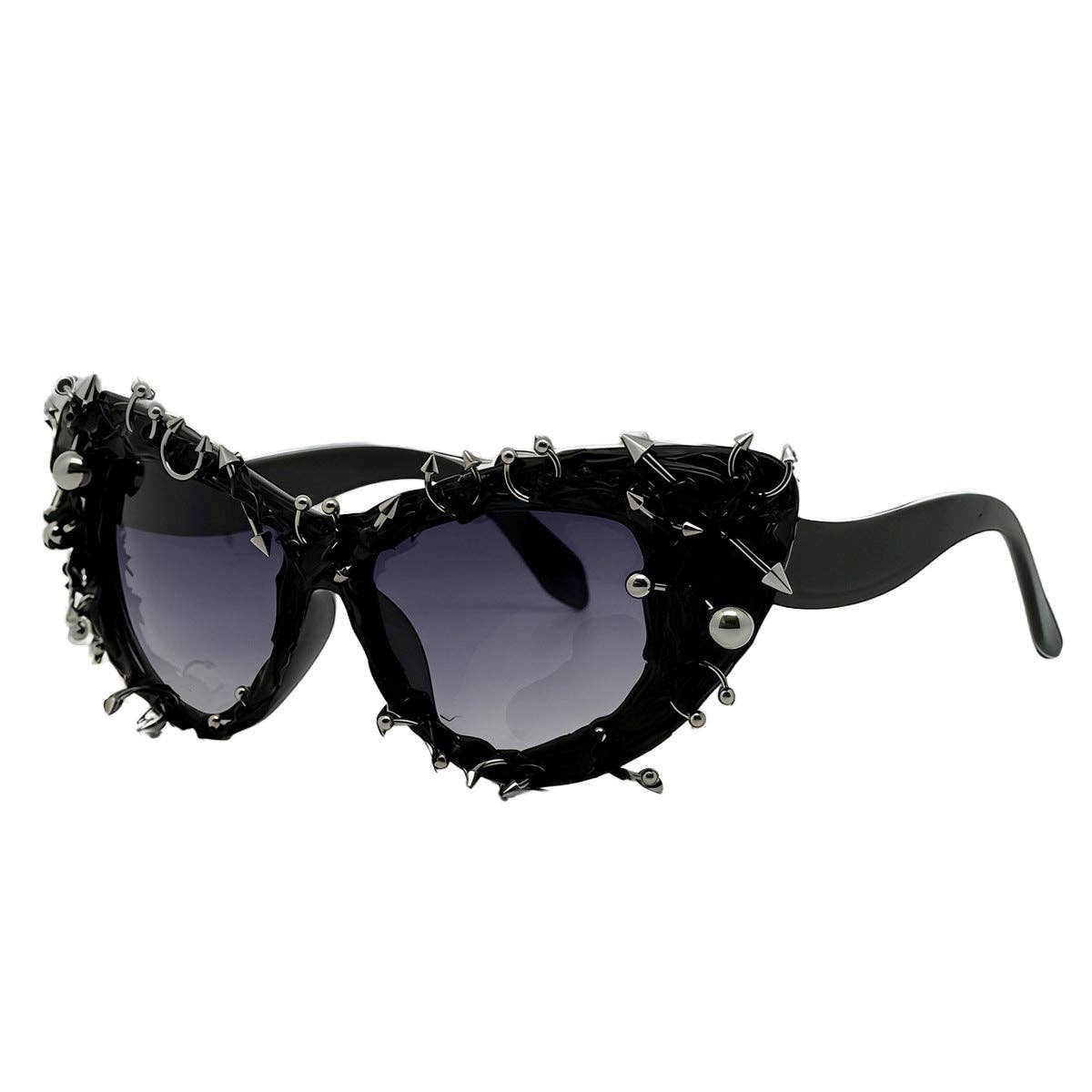 Cat Eye Sunglasses with Metal Studs