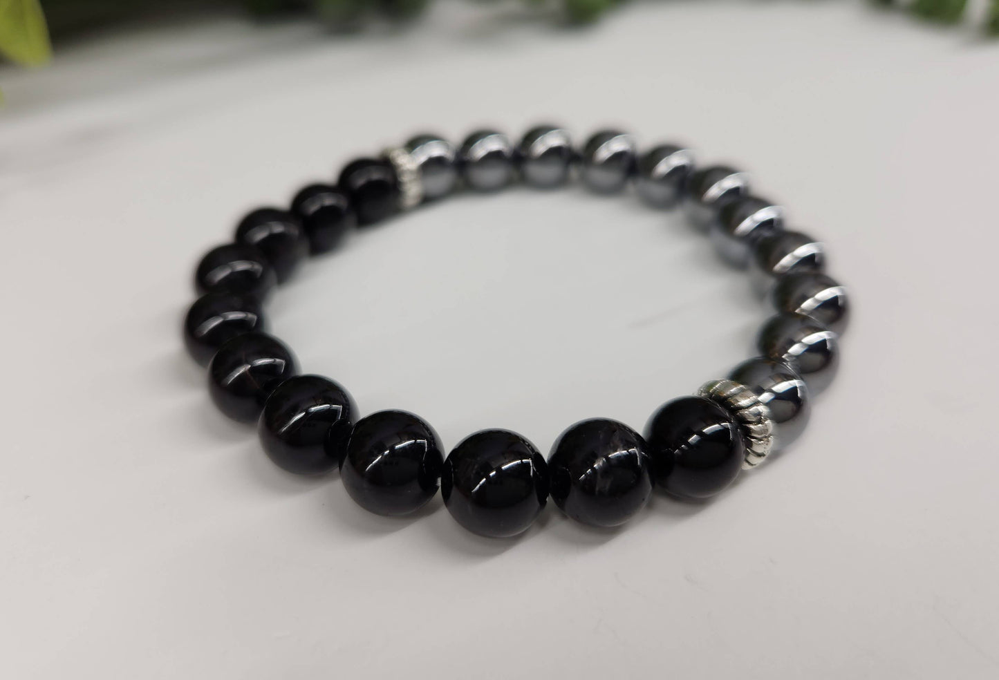 PAIN RELIEF - Terahertz/Black Tourmaline Bracelet 8mm