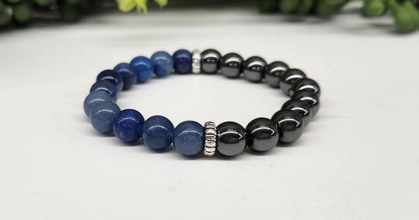 Pathfinder Bracelet - Hematite/Blue Aventurine
