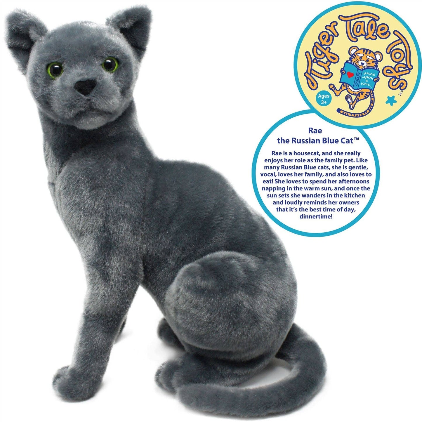 Lulu The Russian Blue Cat | 13 Inch Stuffed Animal Plush