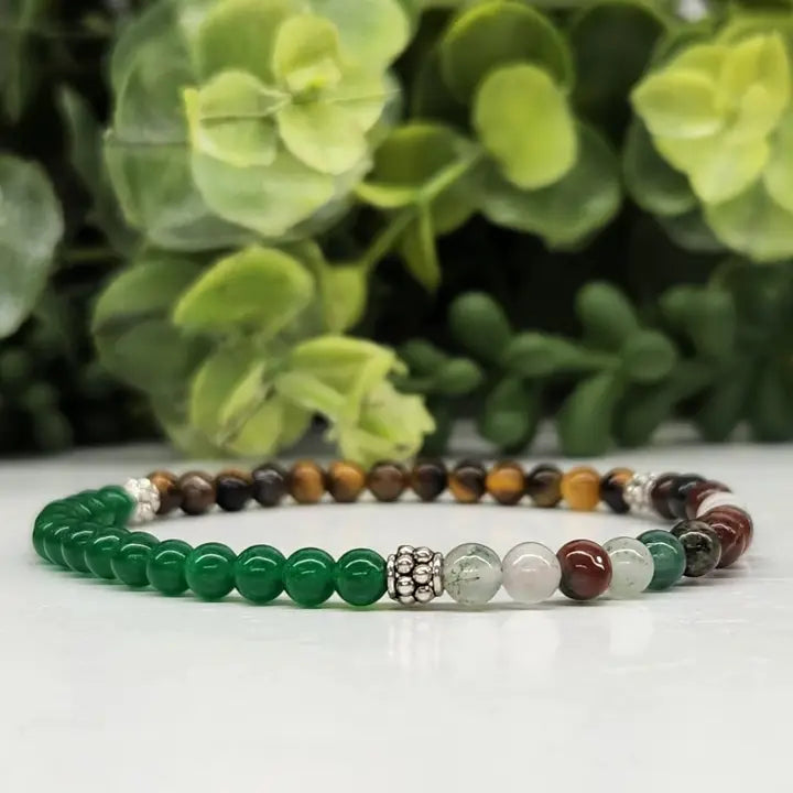 Abundance Bracelet - Green Jade/Tiger Eye/Bloodstone