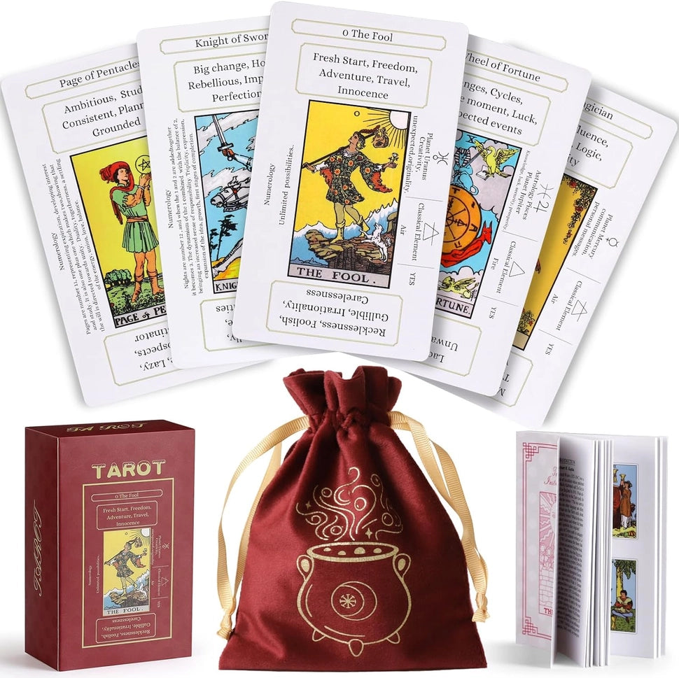 Best Beginners Tarot Cards with Guide and Meanings and Bag