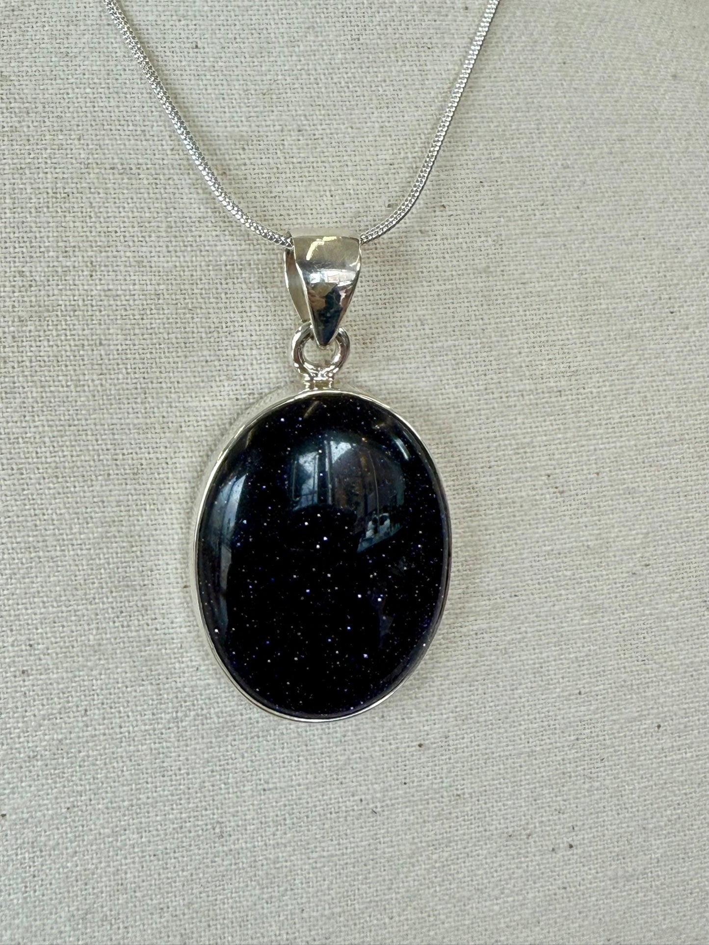Blue Goldstone Pendant