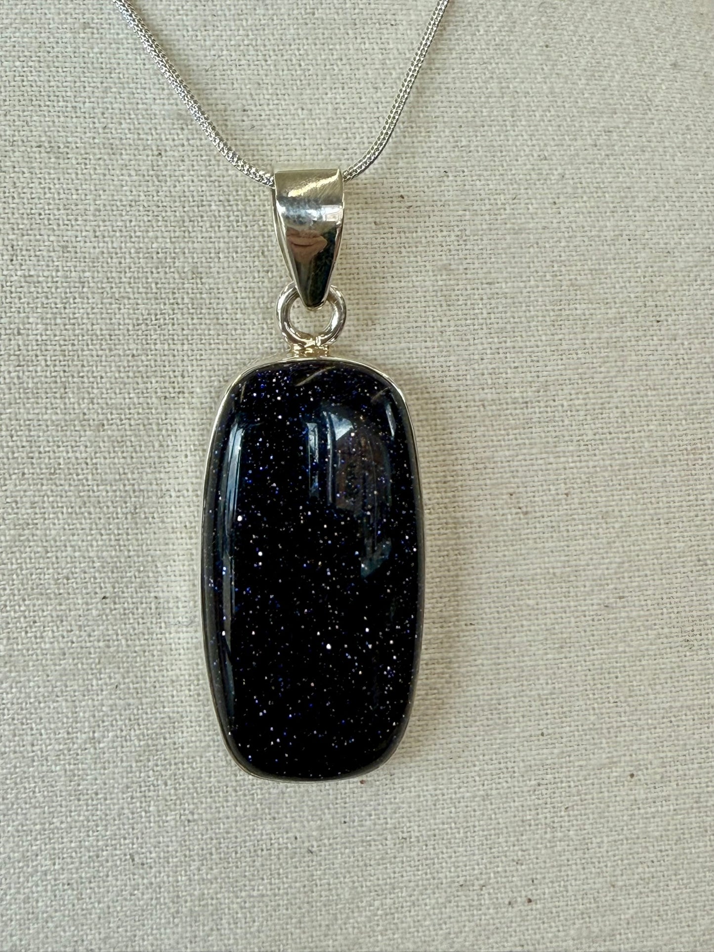 Blue Goldstone Pendant