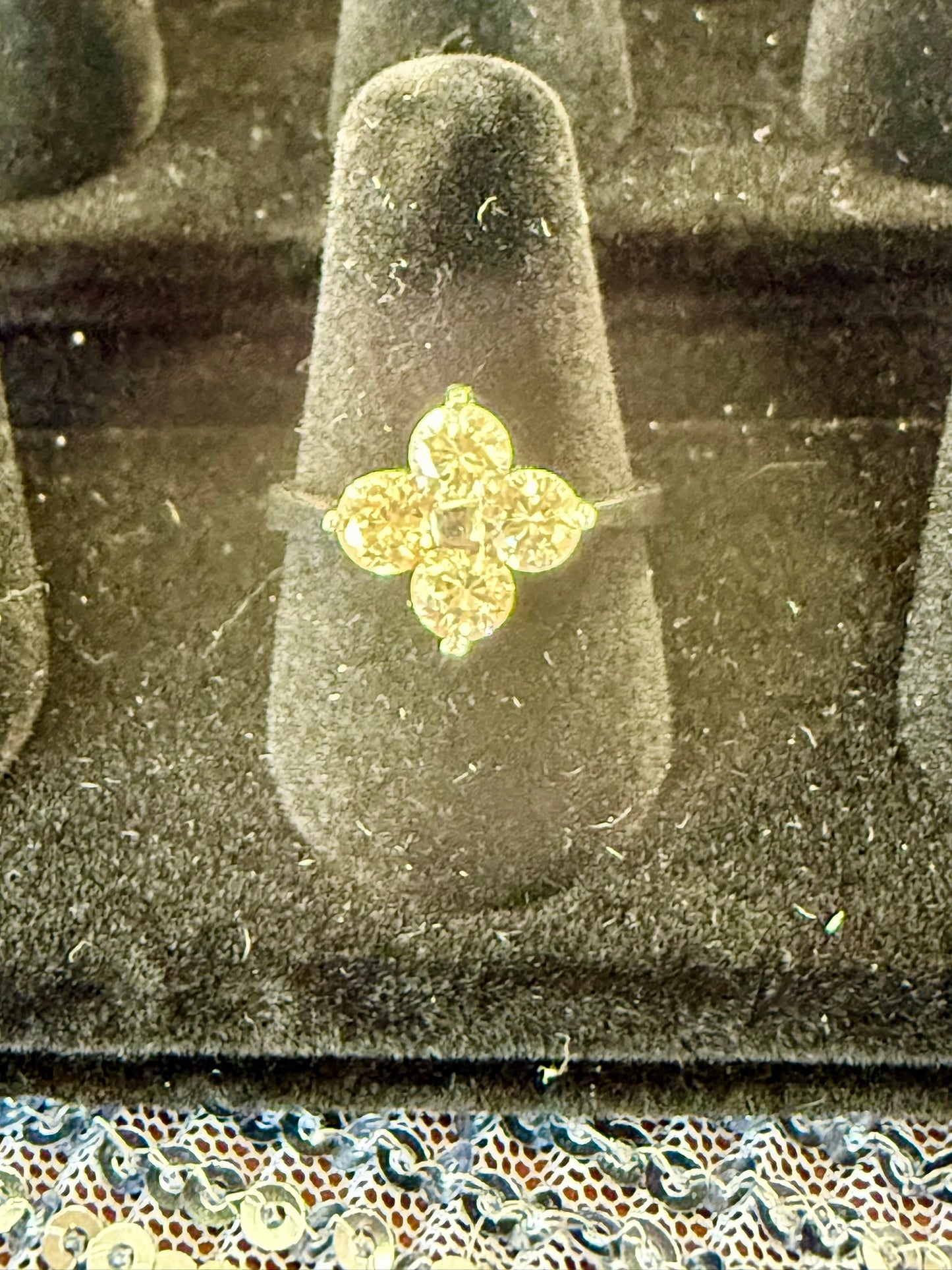 Clear Quartz Flower Ring