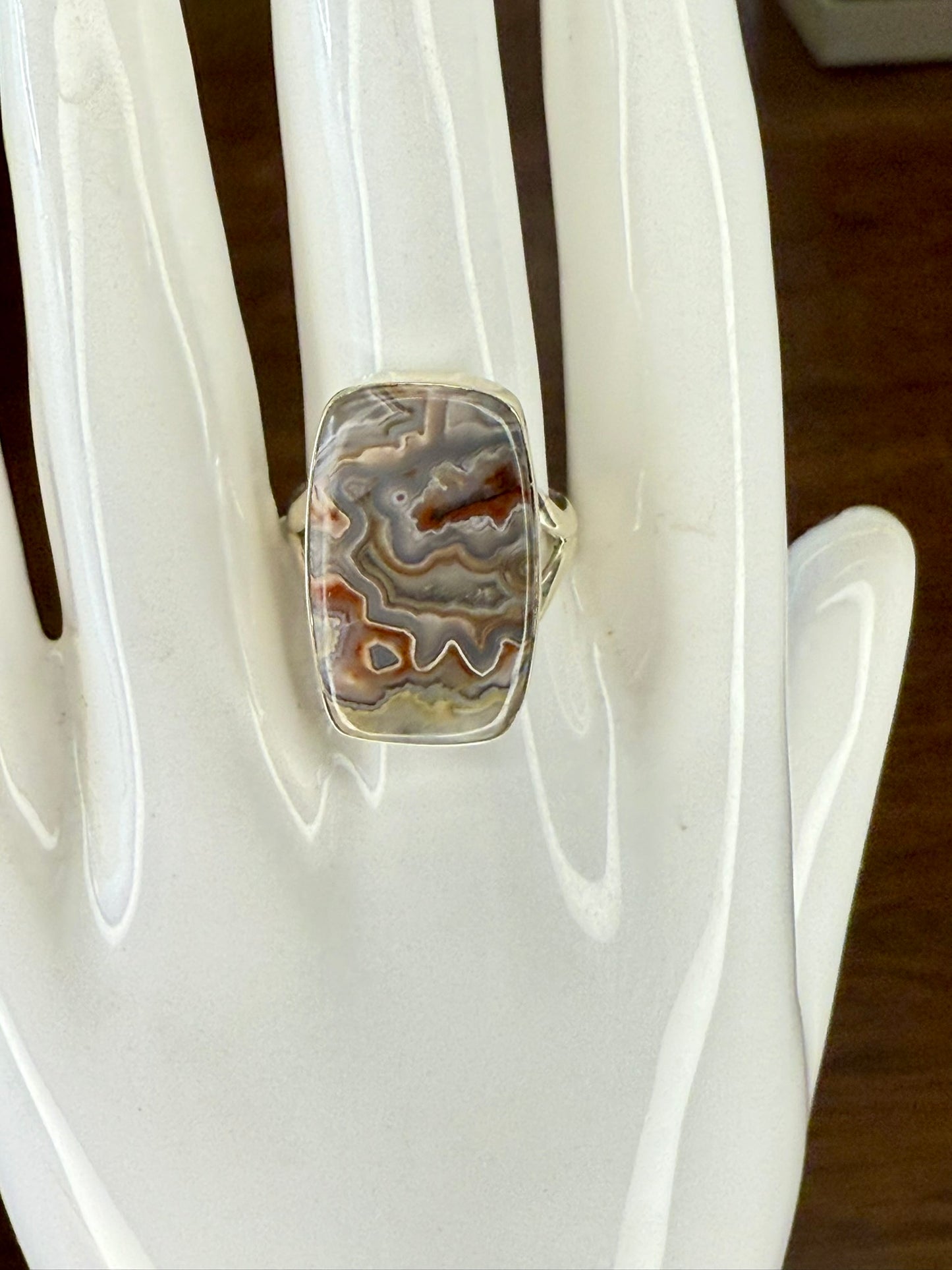 Crazy Lace Agate Ring