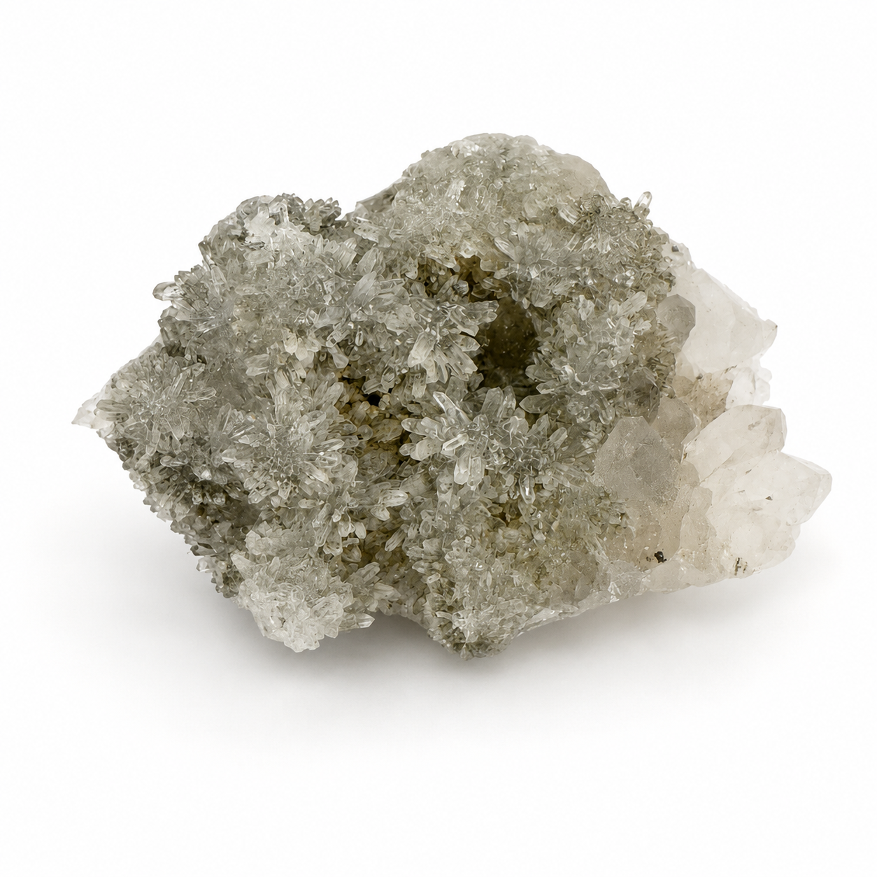 Crystal Quartz Raw Cluster on Rock Matrix