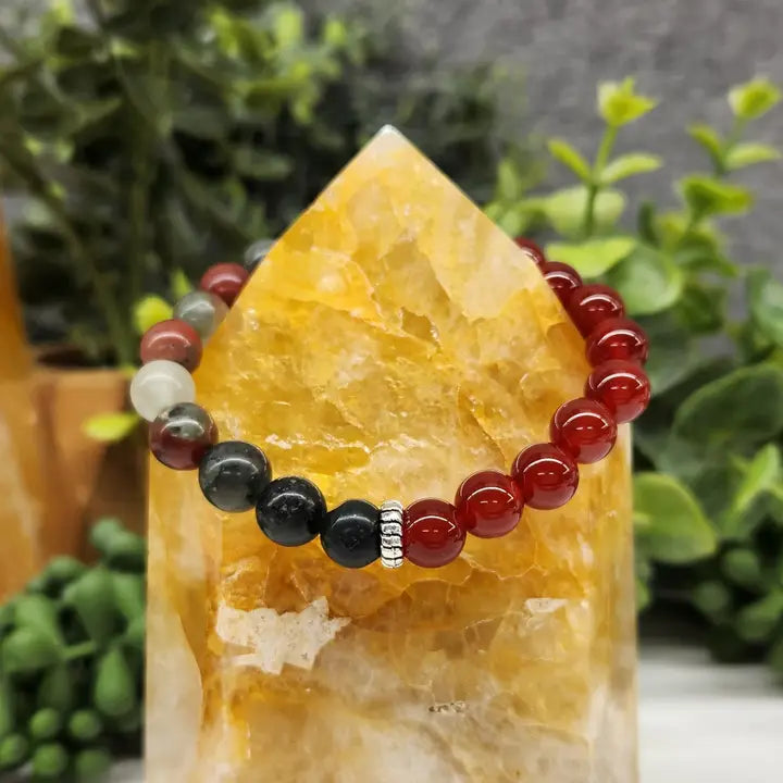 Health & Wellness - Carnelian/Bloodstone Bracelet