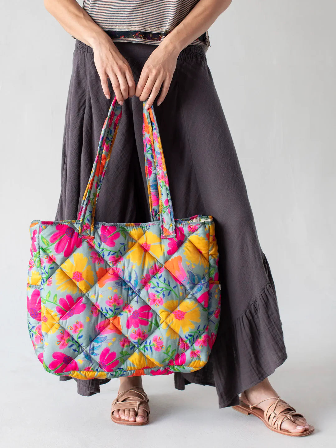 Reversible Puffy Tote Bag