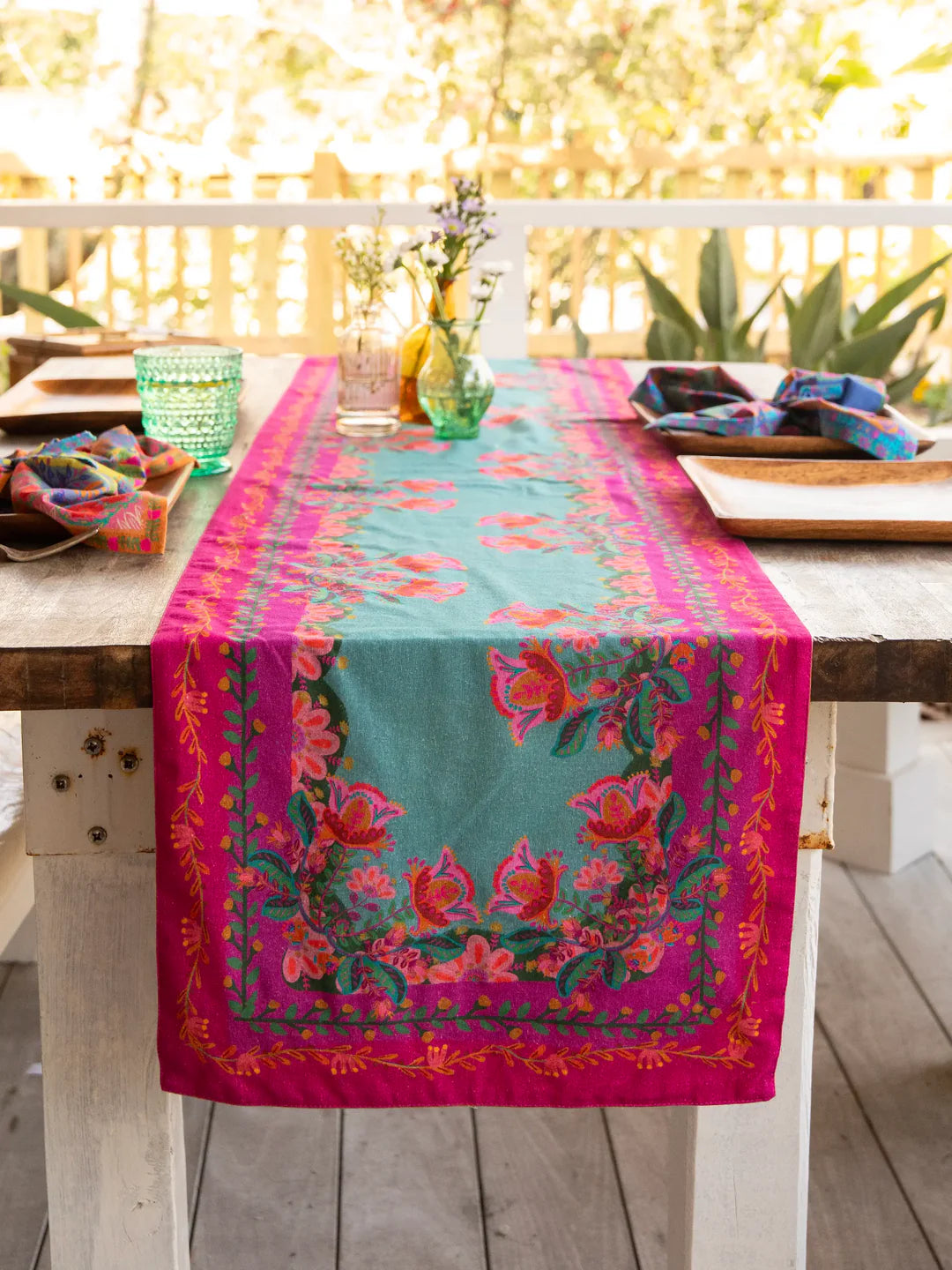 Double-Sided Bohemian Bungalow Table Runner