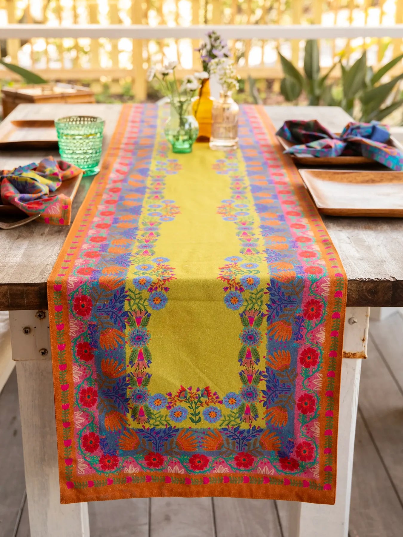 Double-Sided Bohemian Bungalow Table Runner