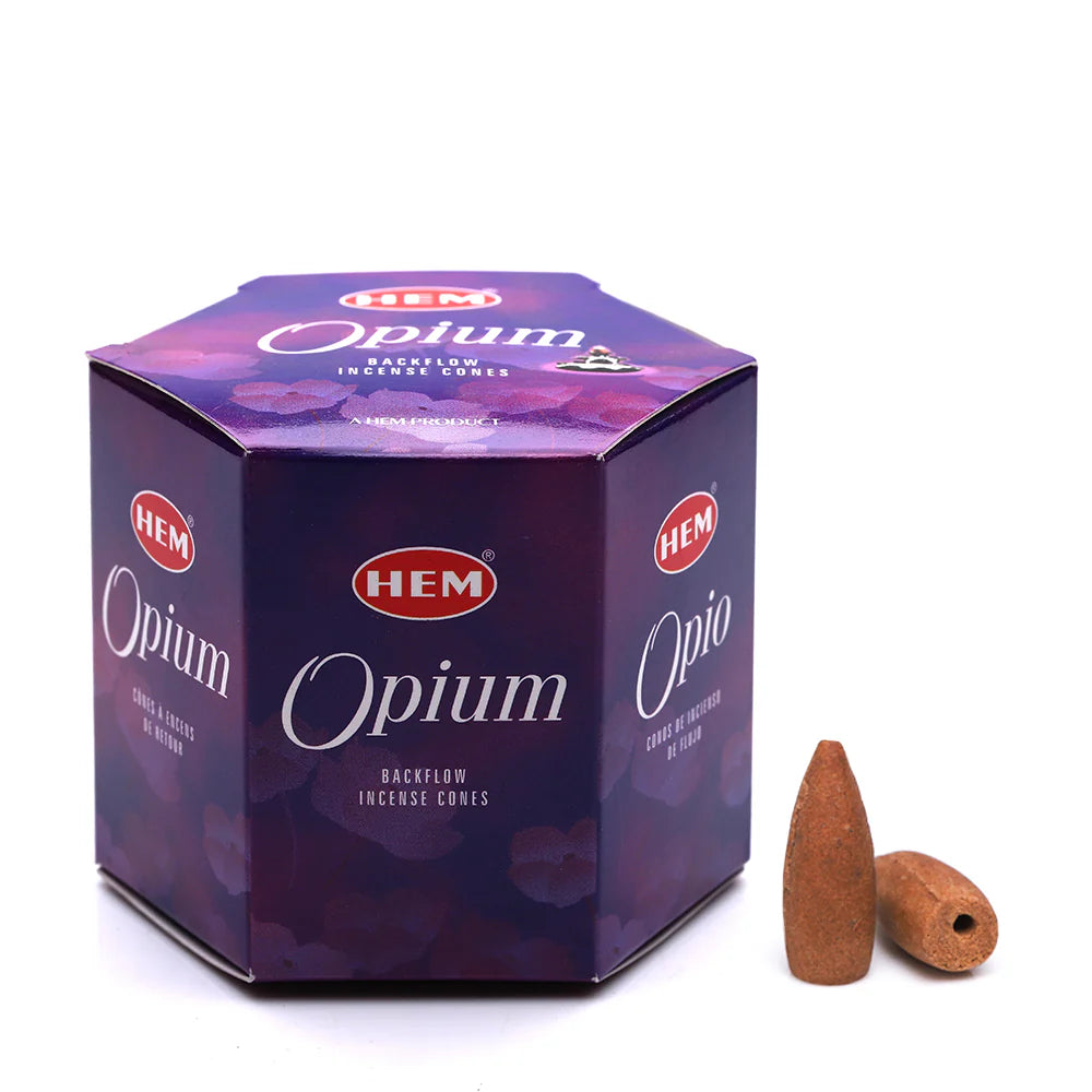 HEM Opium Backflow Incense Cones - 40 pack