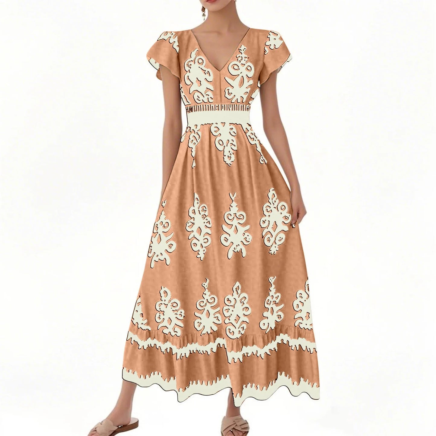 Maxi Boho Print Dress