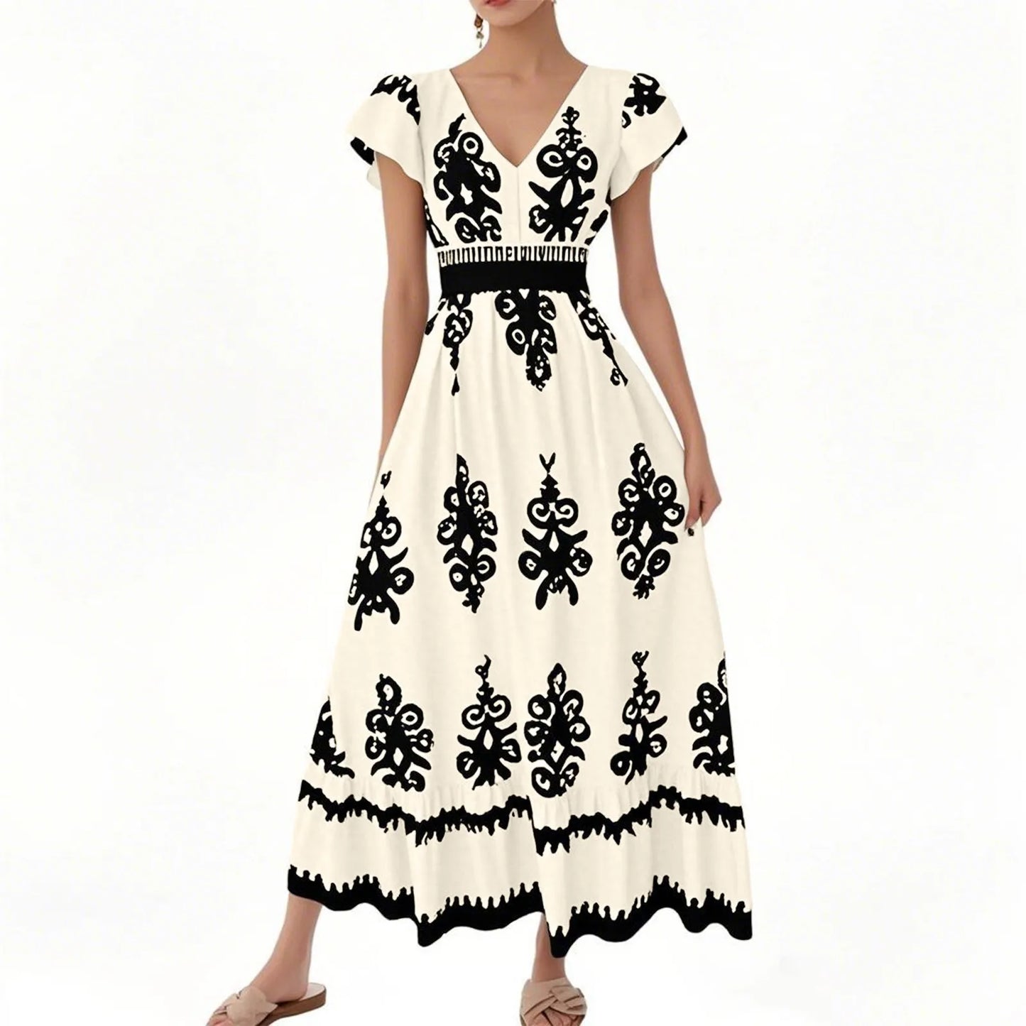 Maxi Boho Print Dress