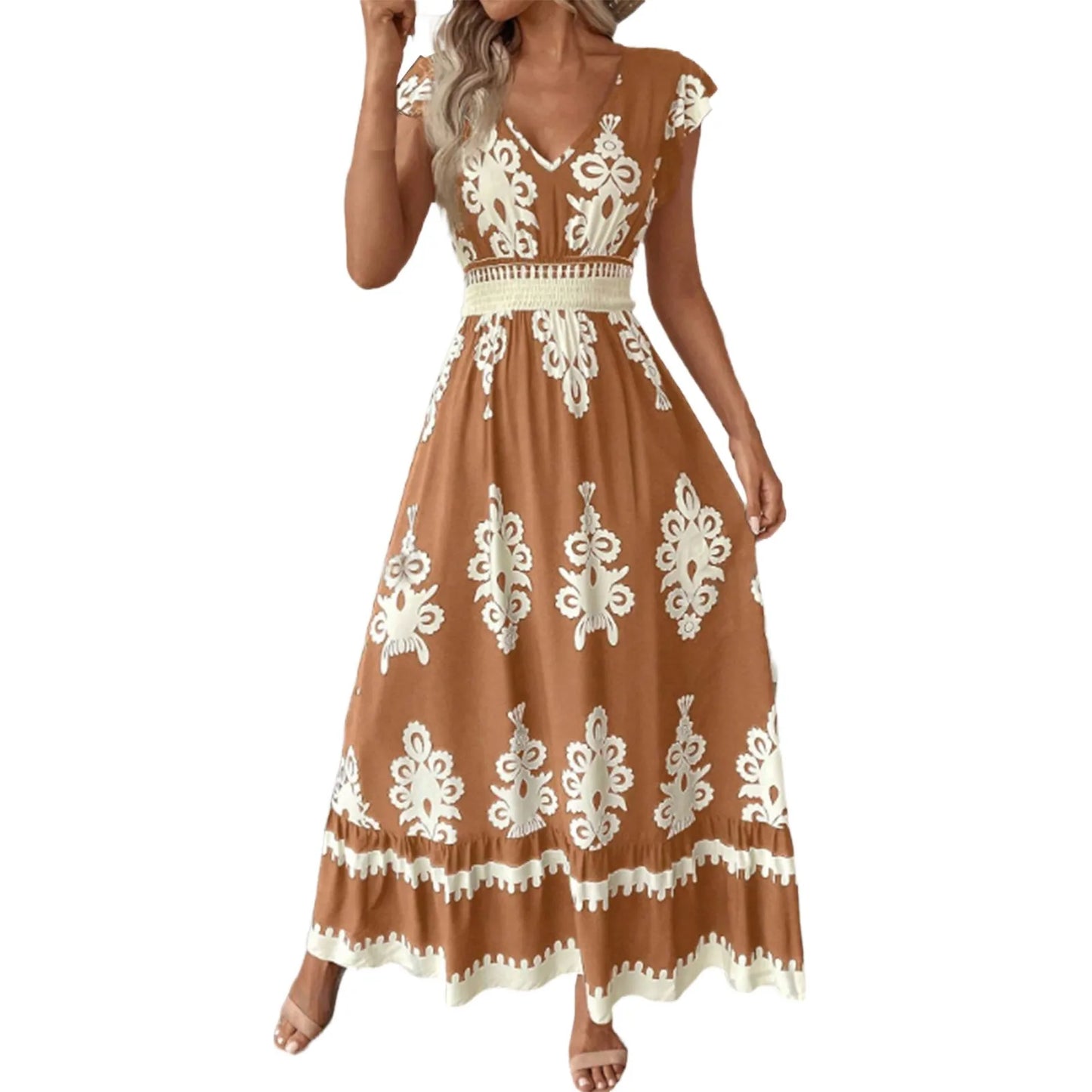 Maxi Boho Print Dress