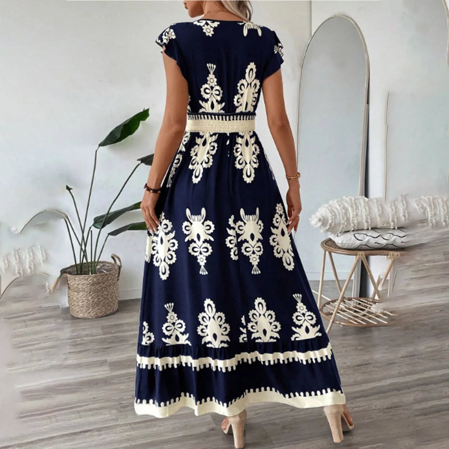 Maxi Boho Print Dress