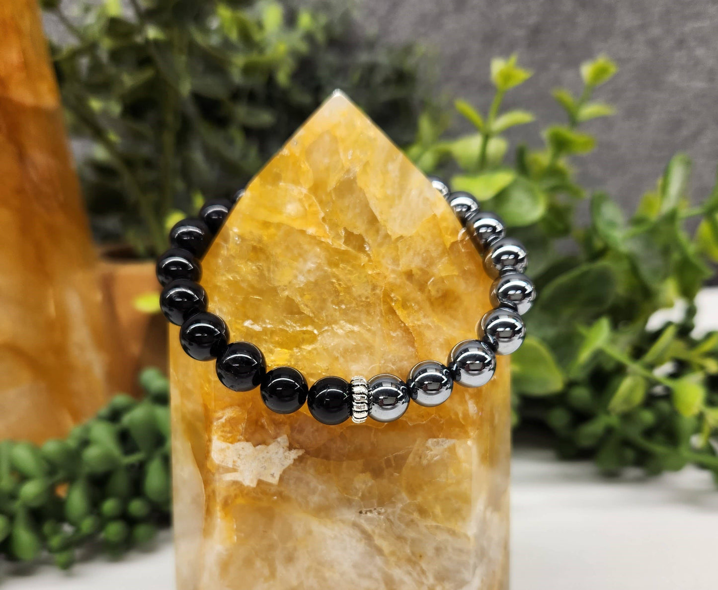 PAIN RELIEF - Terahertz/Black Tourmaline Bracelet 8mm