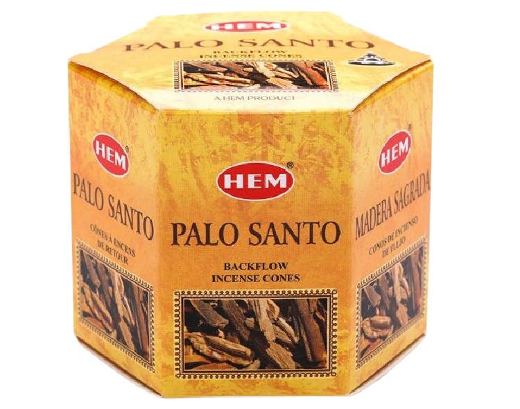 HEM Palo Santo Backflow Incense Cones - 40 pack