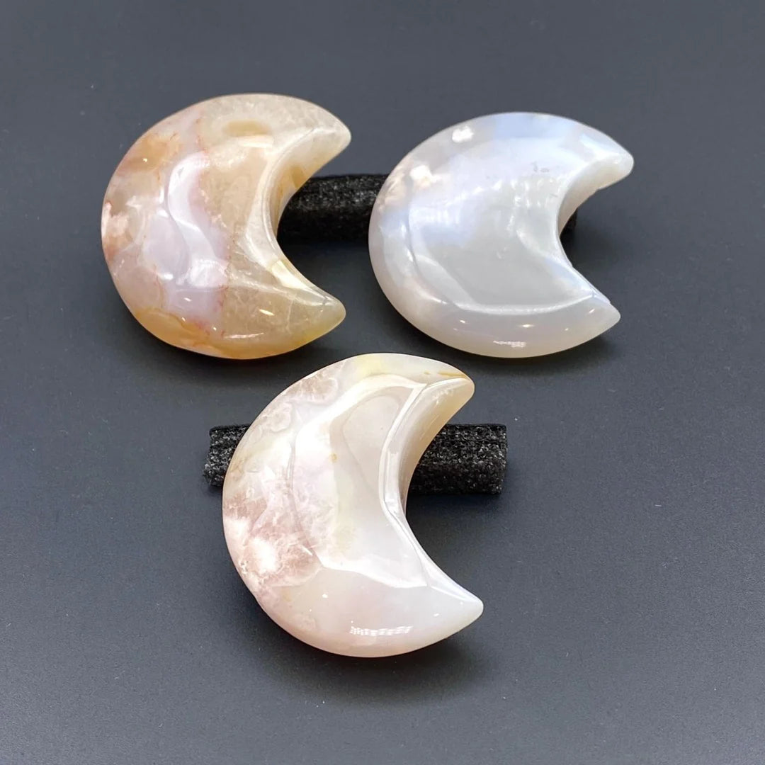 Flower Agate Moon