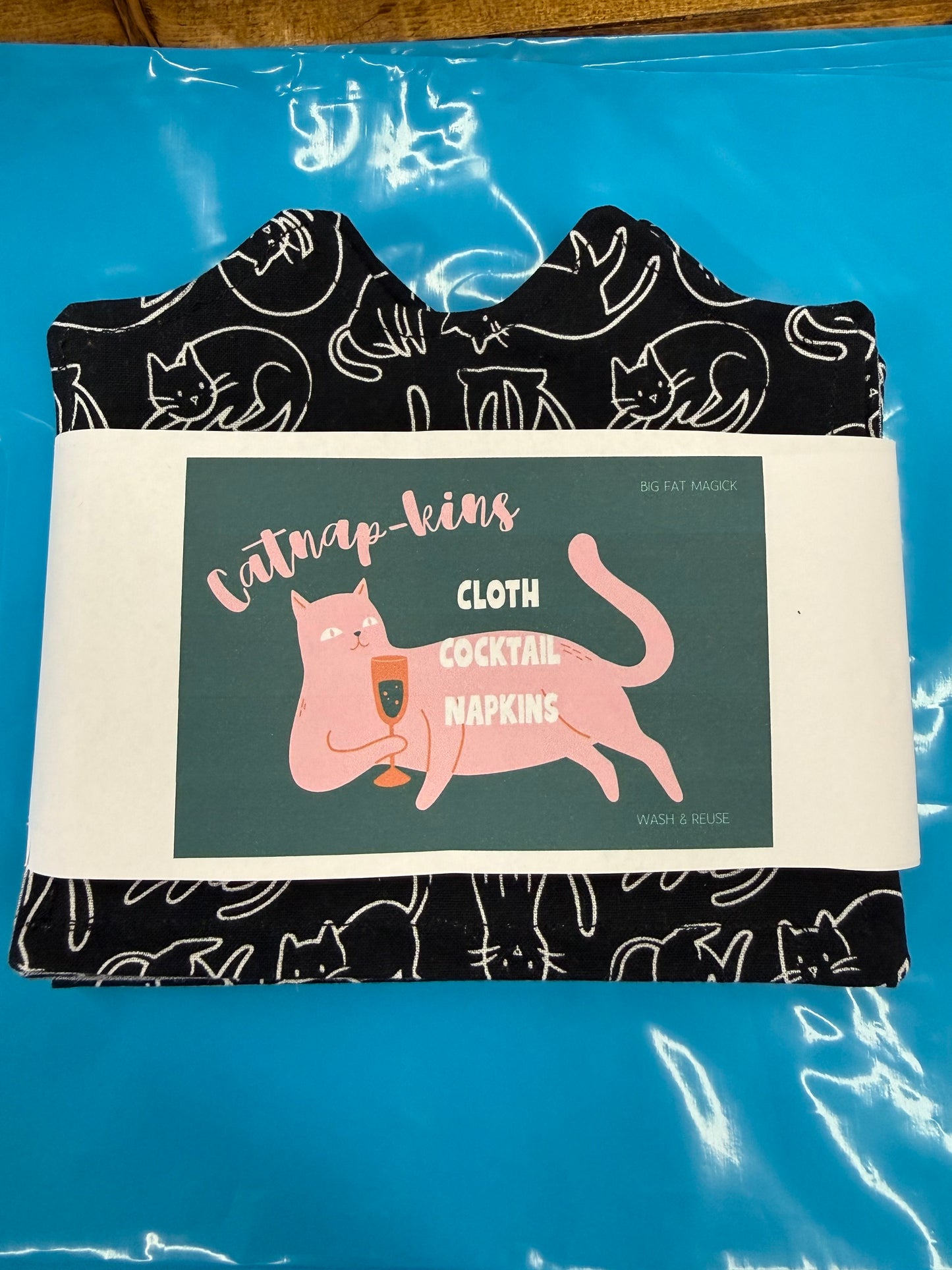 Catnap-kins Cloth Cocktail Napkins