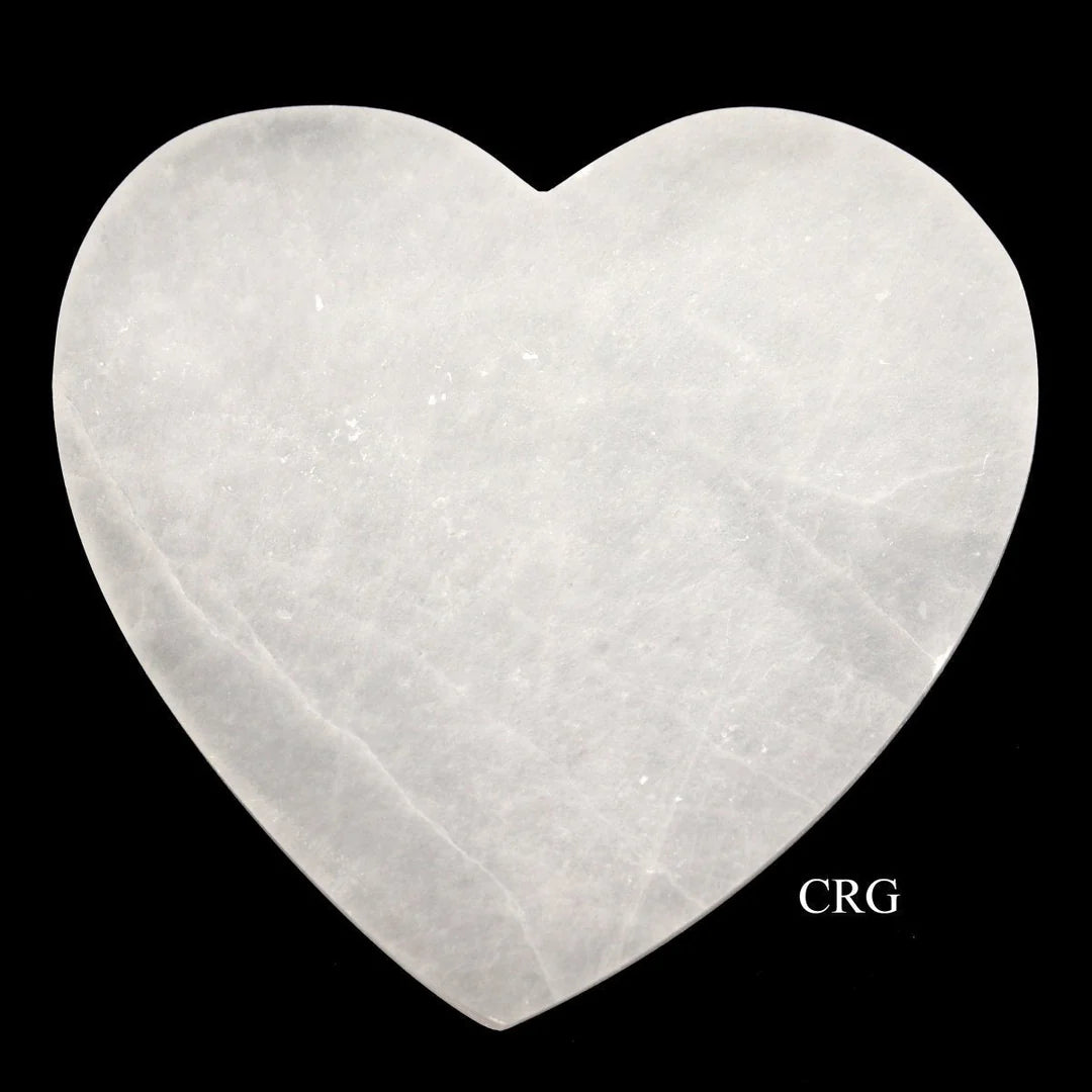Selenite Heart Plate