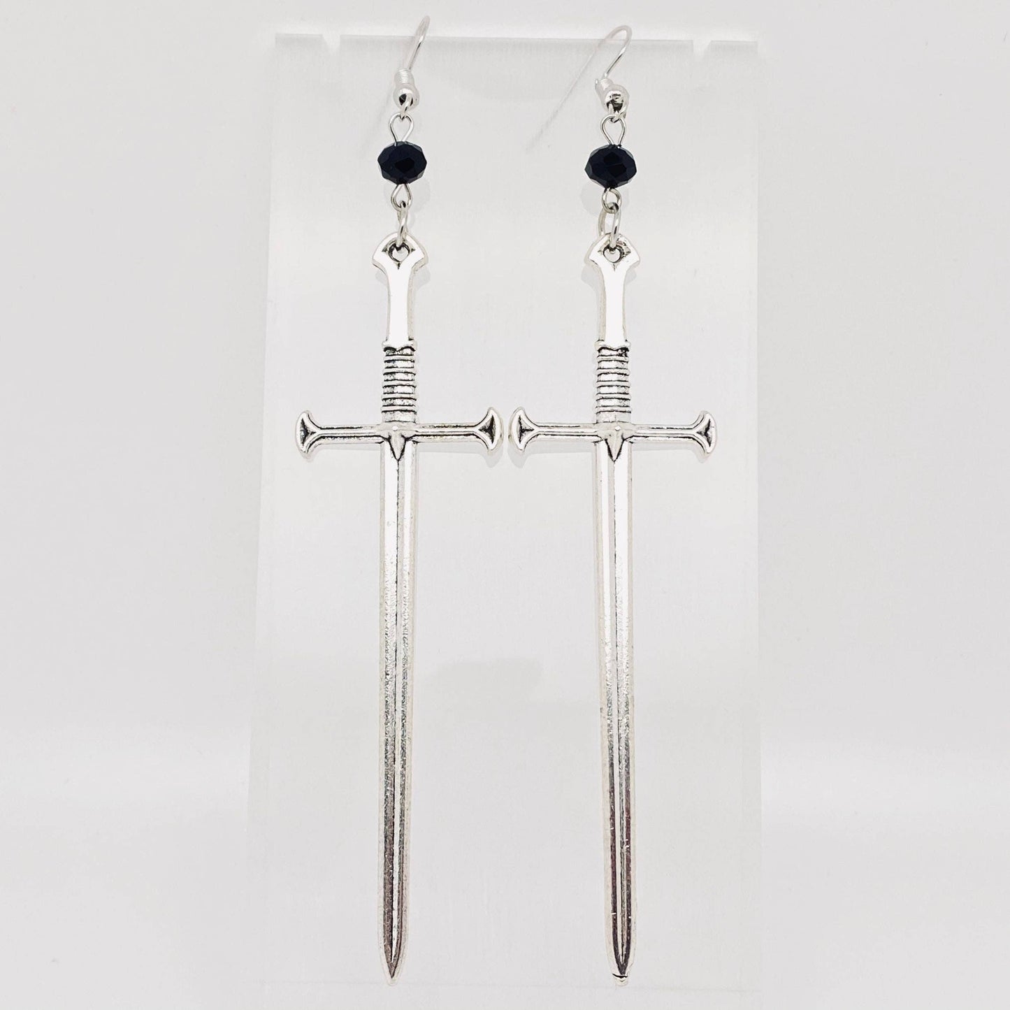 Silver Sword Earrings