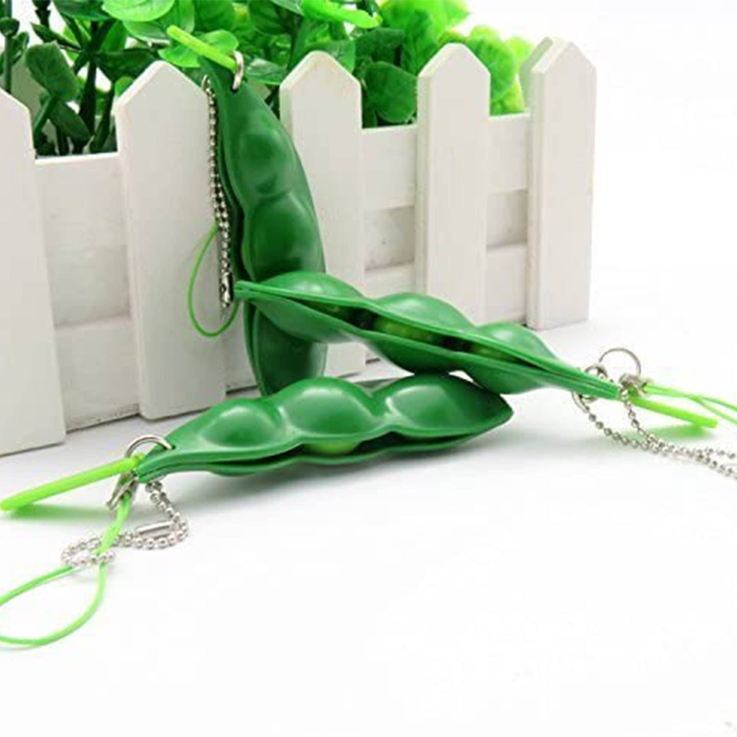 Pea Pod Fidget Keychain