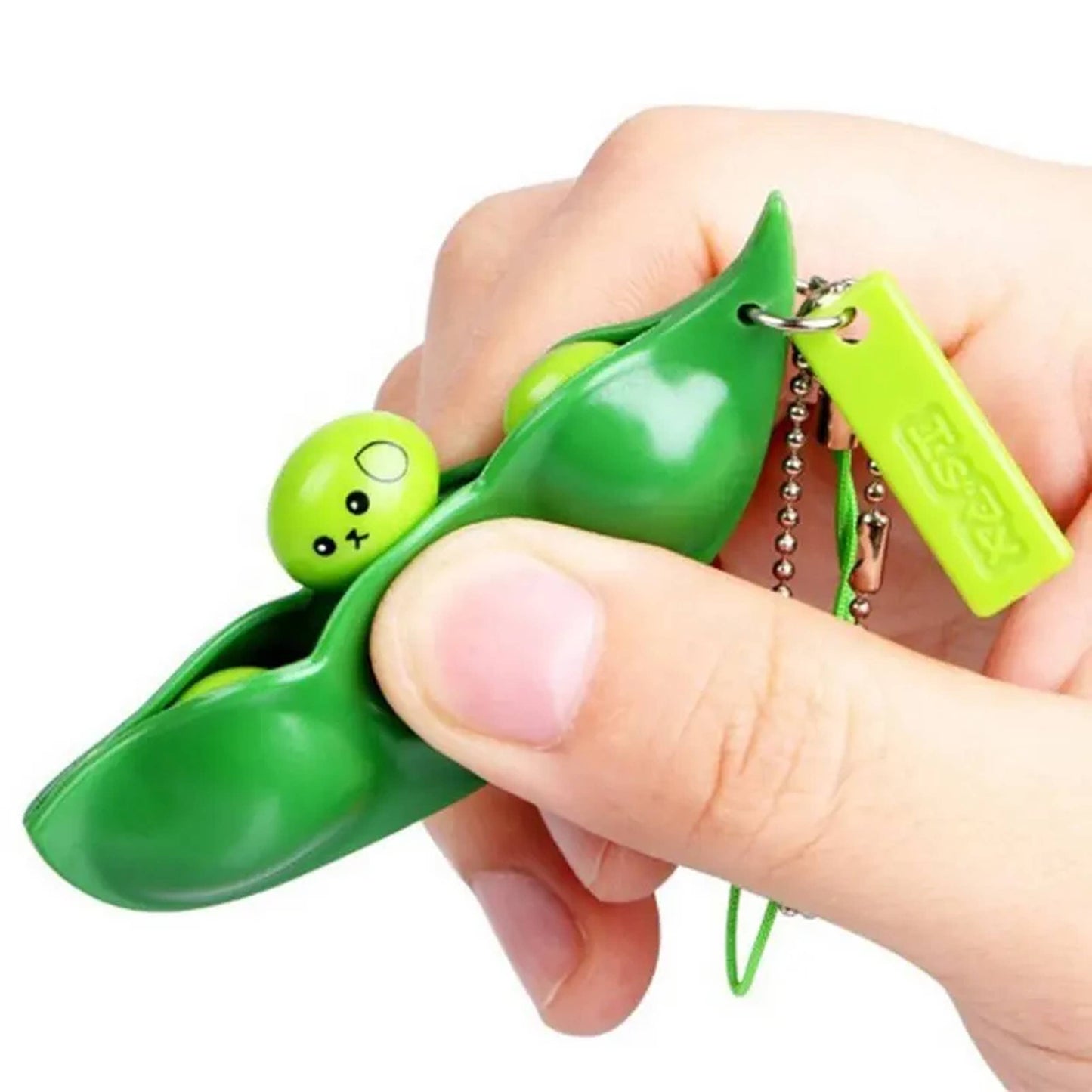 Pea Pod Fidget Keychain