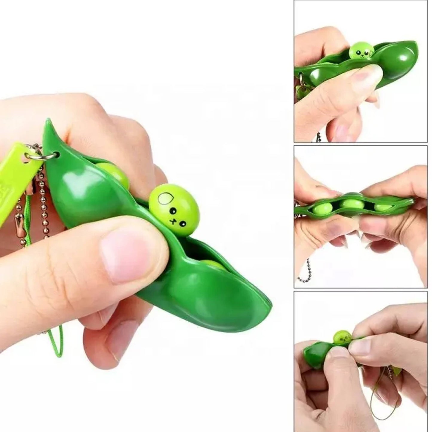 Pea Pod Fidget Keychain