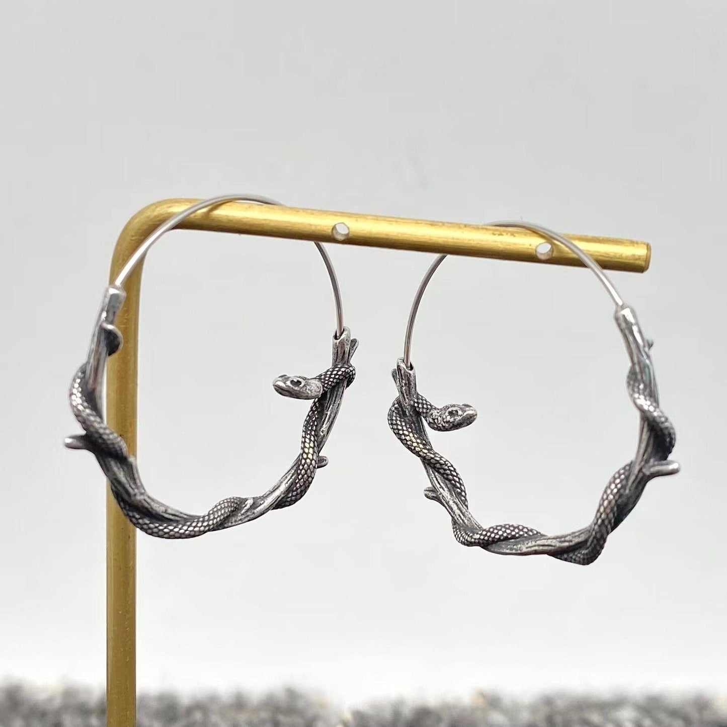 Snake Coiling Branch Earrings