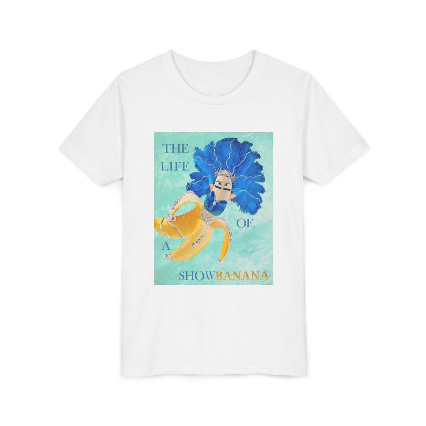 Youth Short Sleeve Tee—The Life of a Showbanana, Funny Kids Tee, Cute Gift for Birthdays, Summer Fun, Beach Day Outfit, Tropical Vibes