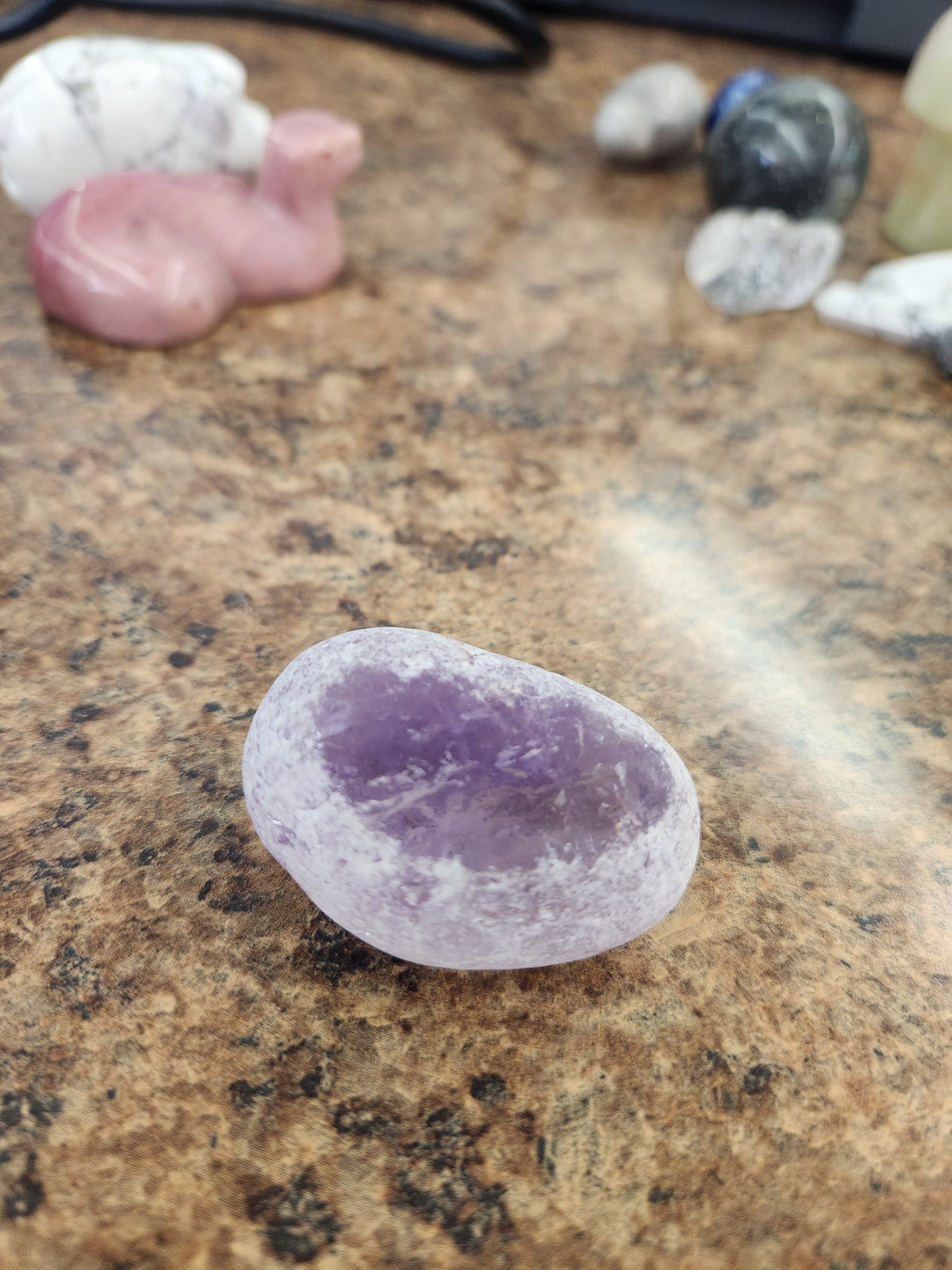 Amethyst Frosted Window Pebble- Big Fat Magick