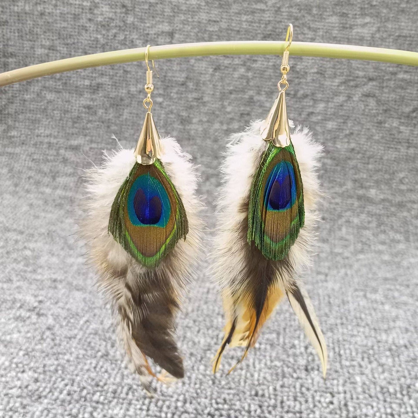 Peacock Feather Earrings