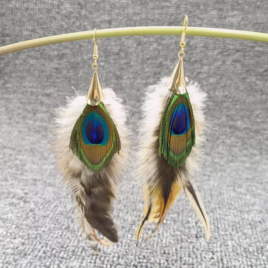 Peacock Feather Earrings