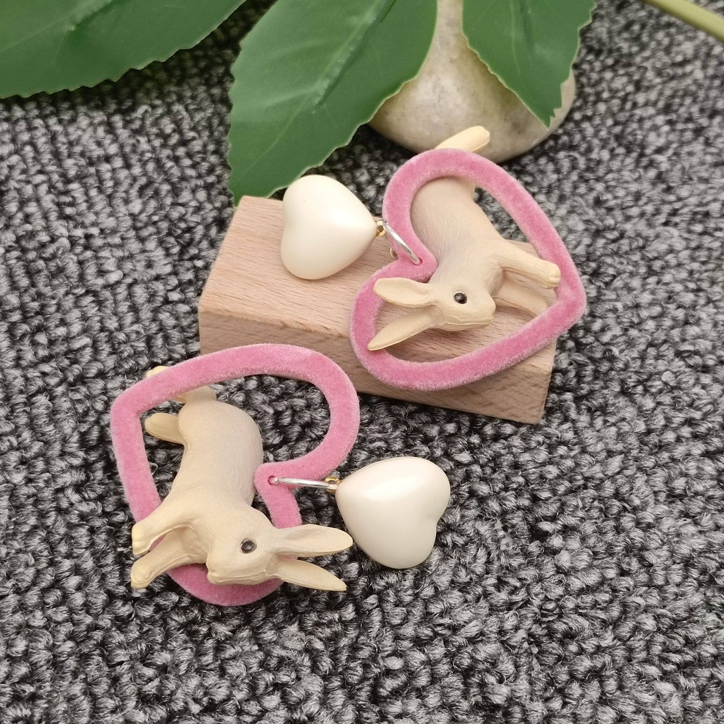 Rabbit Heart Earrings