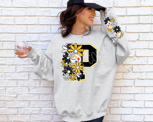 Steelers Floral Comfort Fleece Sweatshirt
