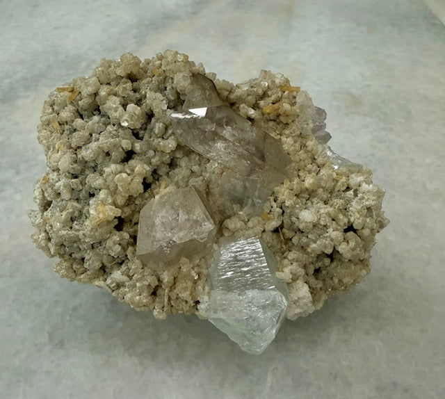 Lepidolite, Quartz & Natural Topaz Cluster