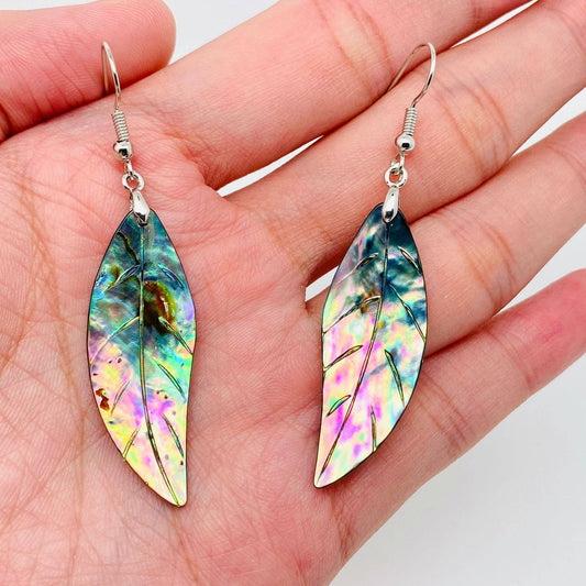 Leaf Abalone Earrings