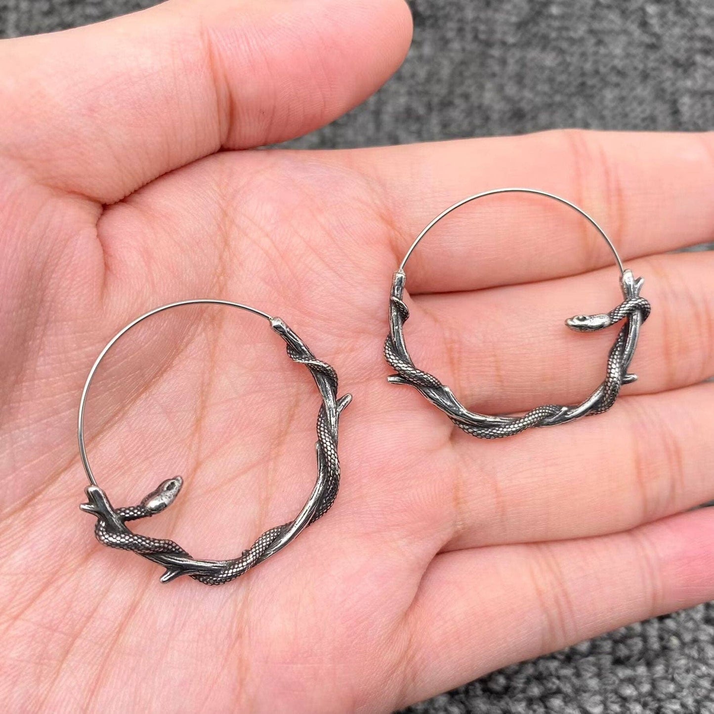 Snake Coiling Branch Earrings