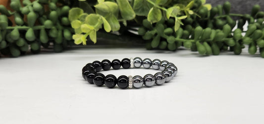 PAIN RELIEF - Terahertz/Black Tourmaline Bracelet 8mm
