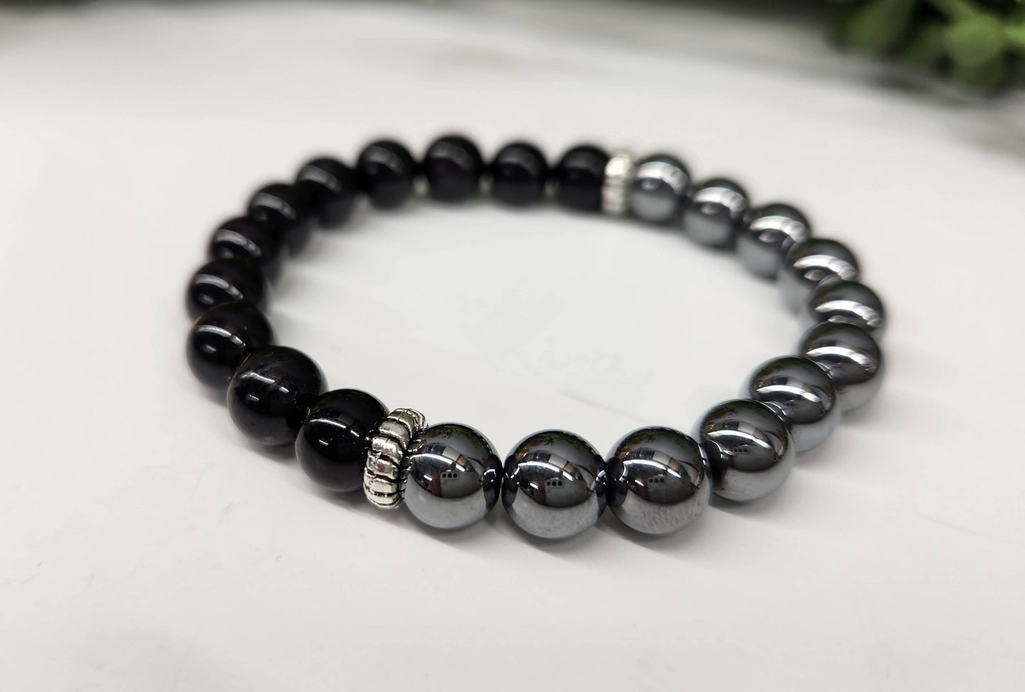 PAIN RELIEF - Terahertz/Black Tourmaline Bracelet 8mm