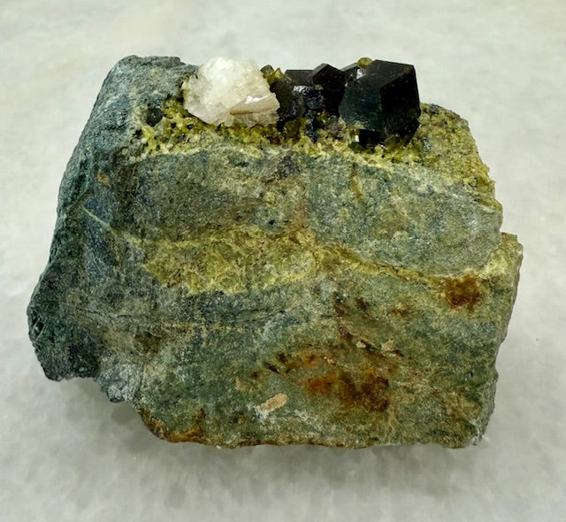 Andradite Garnet, Epidote & Quartz Cluster