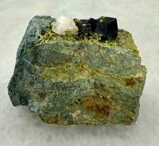 Andradite Garnet, Epidote & Quartz Cluster