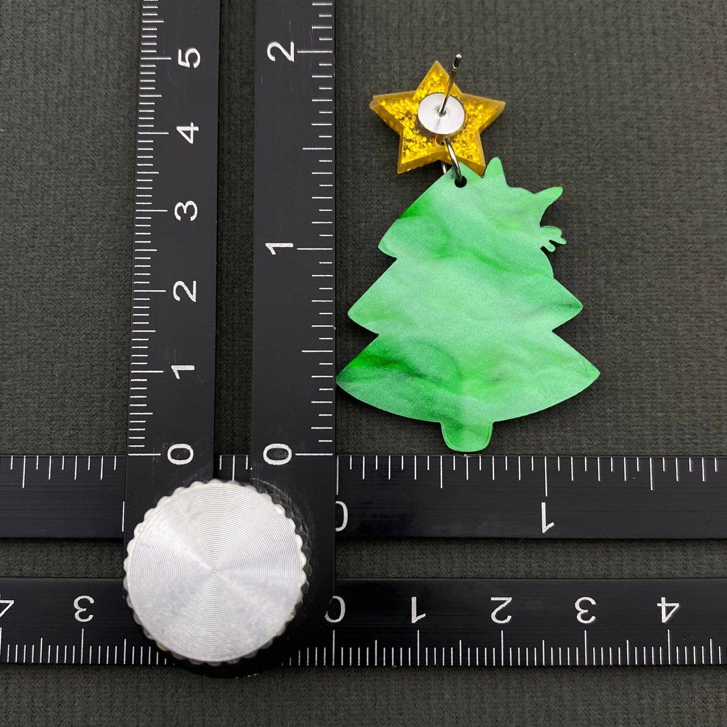 Cat in the Holiday Tree Earrings