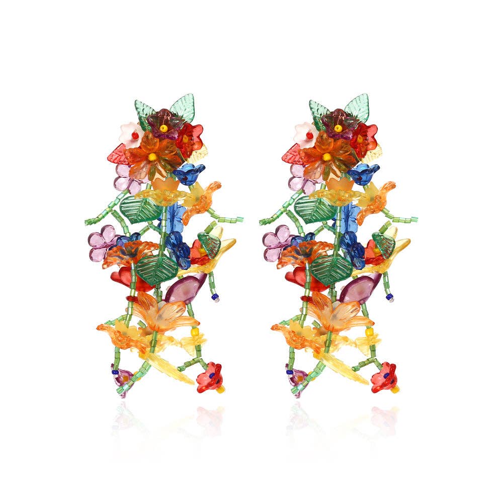 Flower Tassel Earrings
