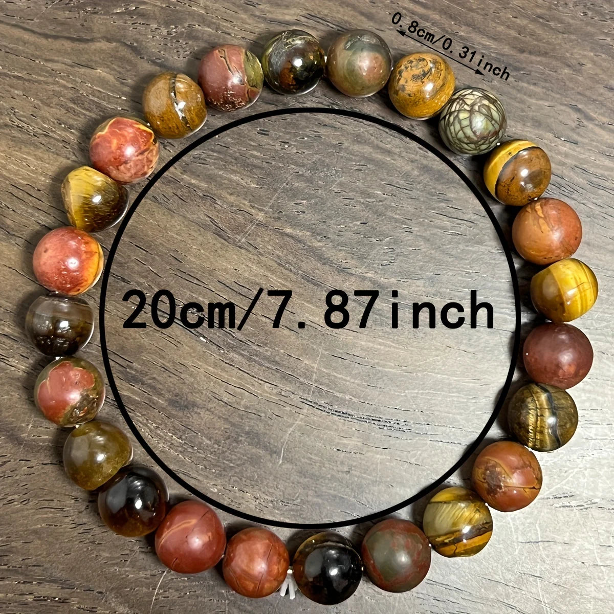 Tigers Eye and Picasso Jasper Protection Bracelet