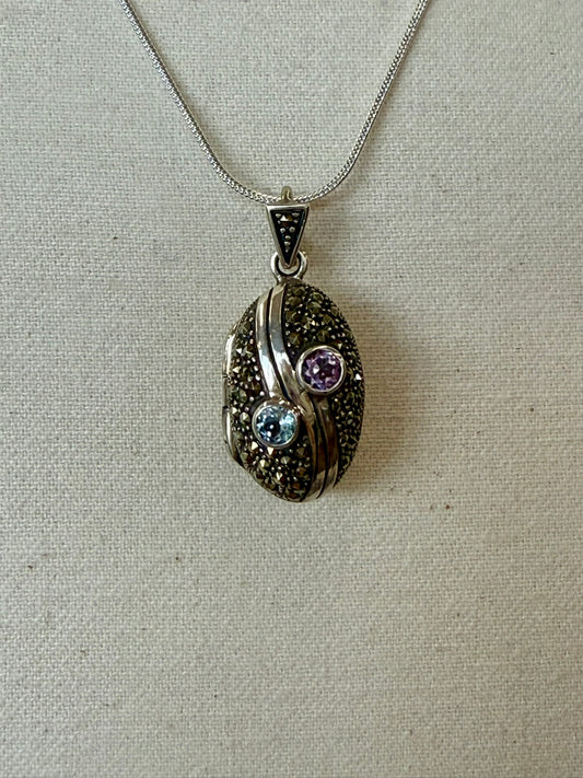 Amethyst Topaz Locket