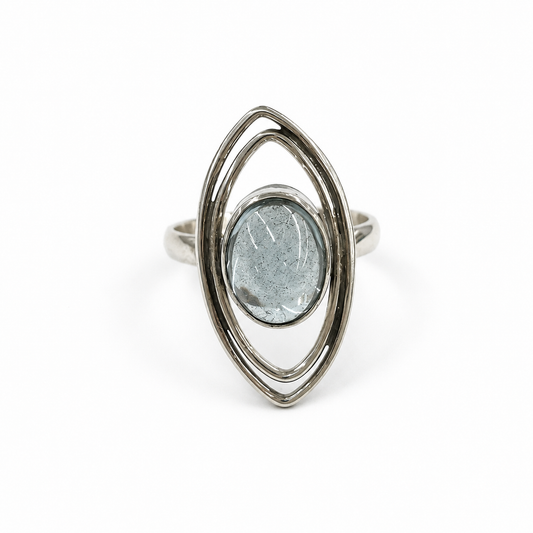 Aquamarine Eye Ring
