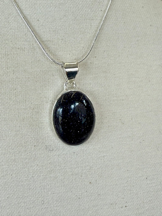 Blue Goldstone Pendant